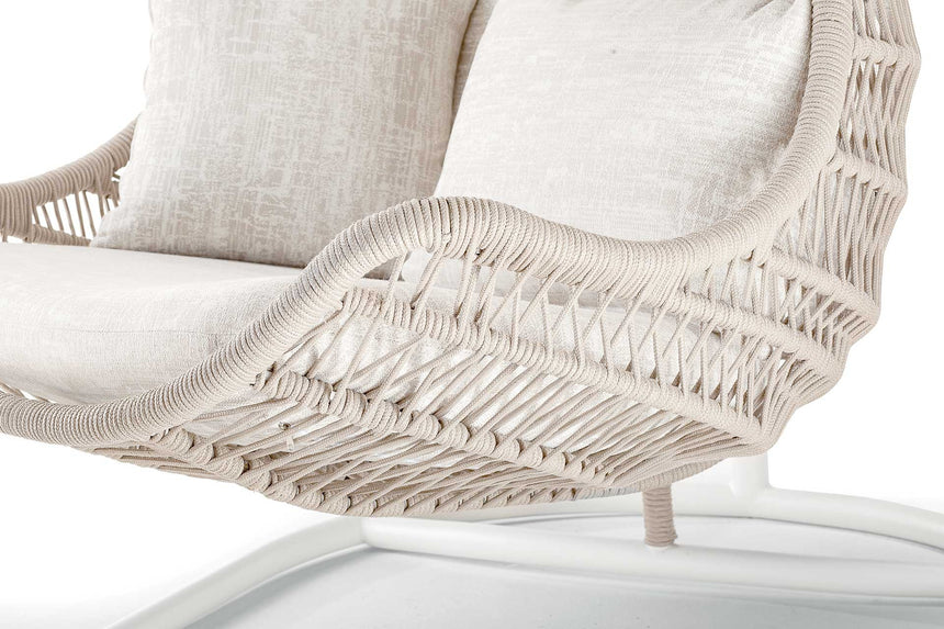Silla colgante Leaf blanca