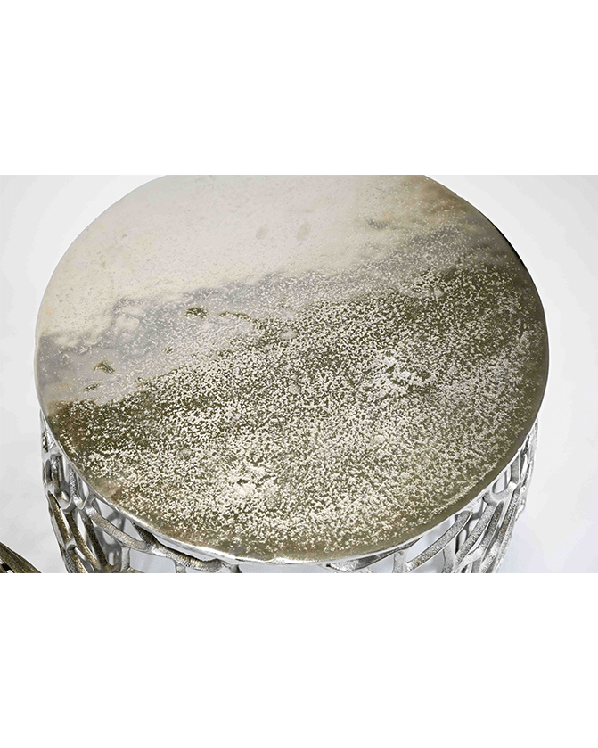 Juego de mesa de centro KL Mesh en plata