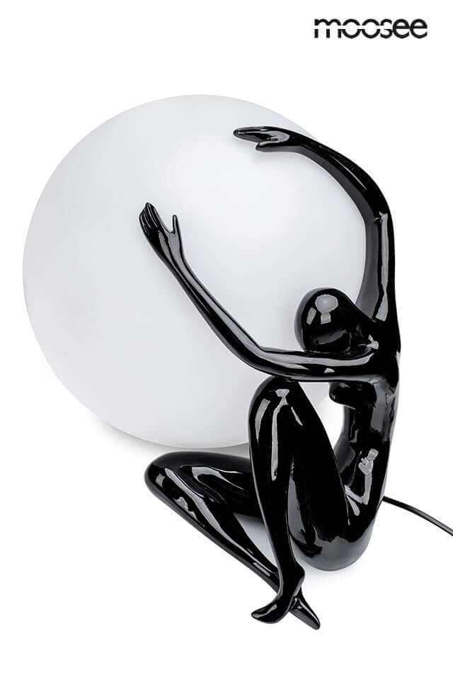 Lámpara de mesa Uomo 50 negra