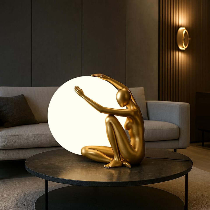 Lámpara de mesa Uomo 50 negra