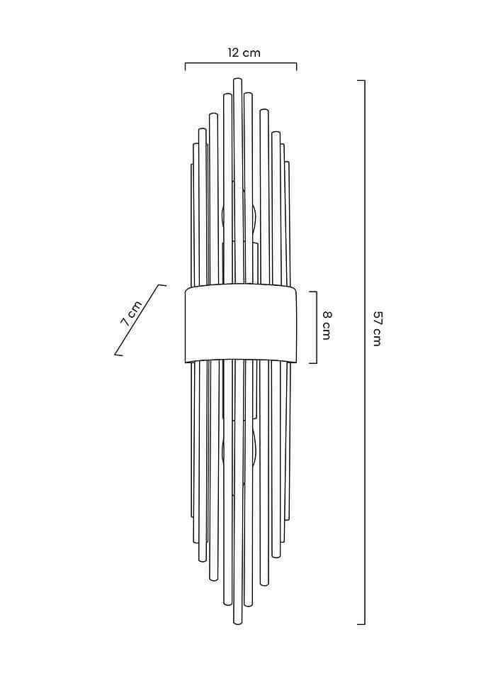 82. Lámpara de pared Amanda dorada