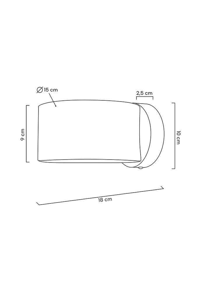 Lámpara de pared Arro negra