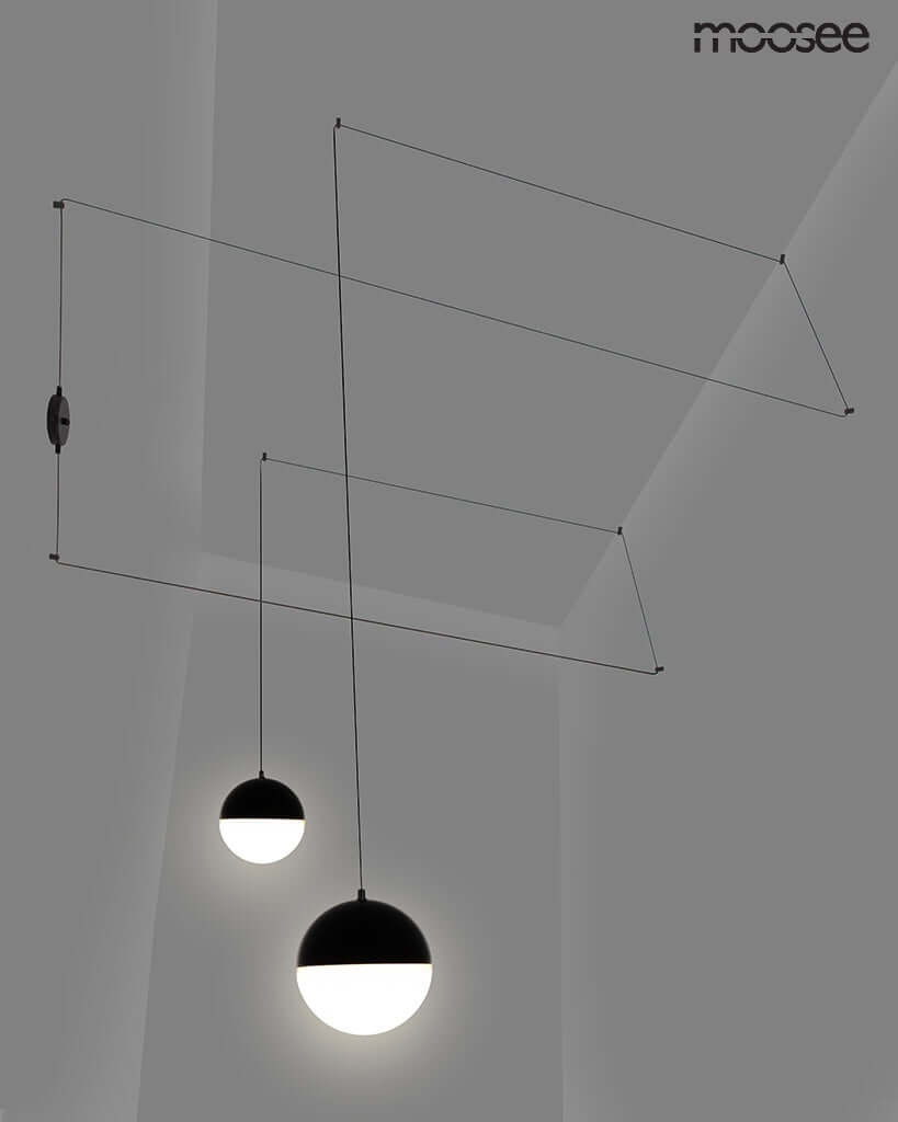 30. Lámpara de pared Bowl Duo negra