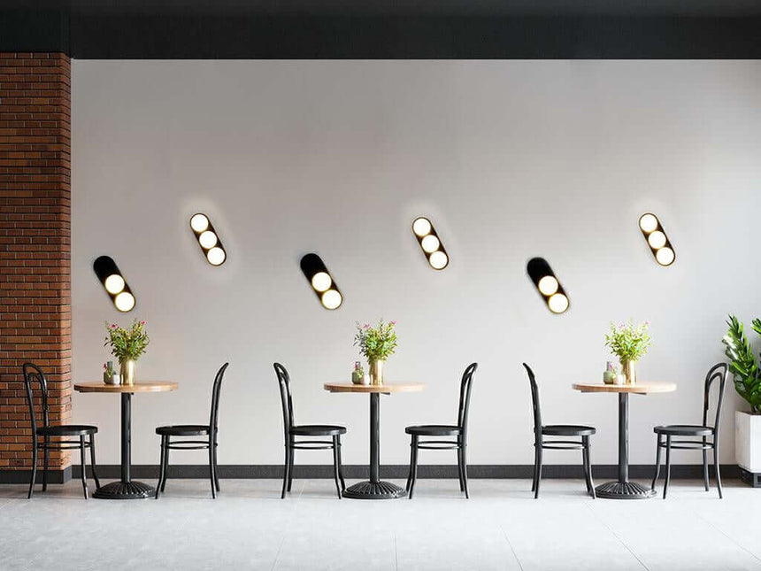 86. Lámpara de pared Drops 2 negra