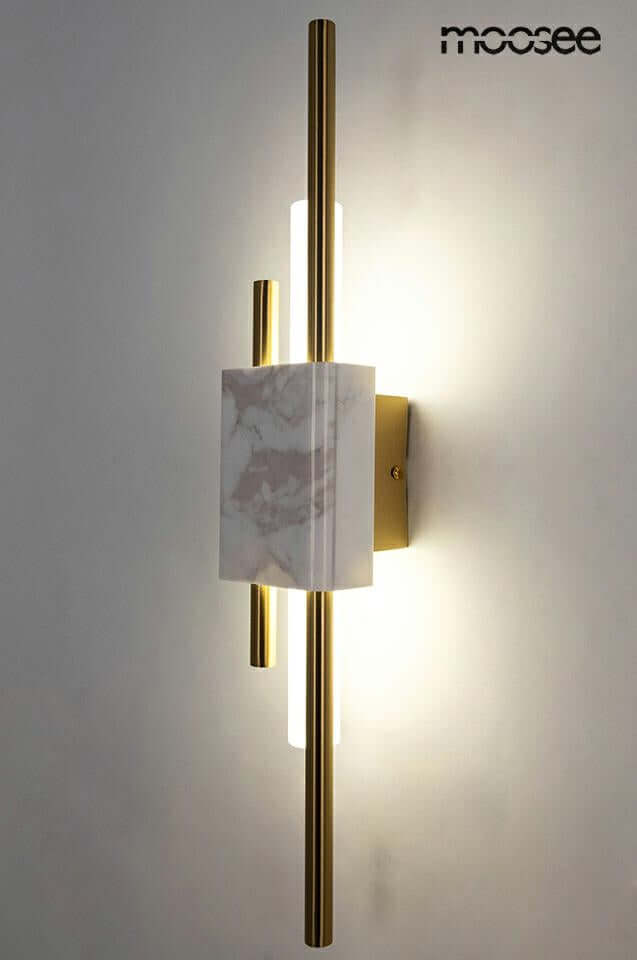 71. Lámpara de pared Evans blanco/dorado