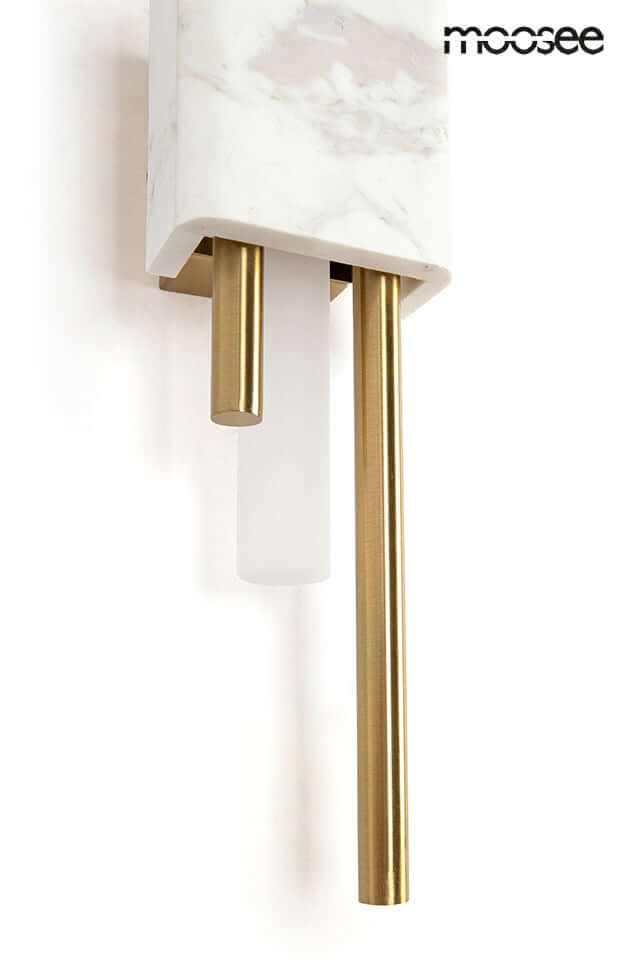 71. Lámpara de pared Evans blanco/dorado