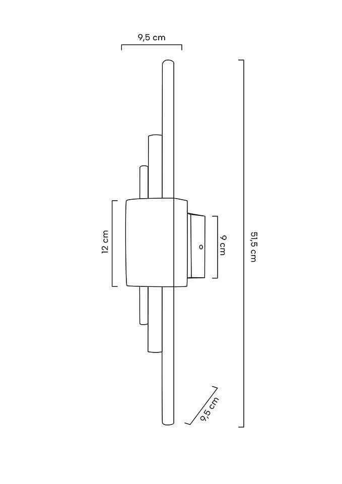 71. Lámpara de pared Evans blanco/dorado