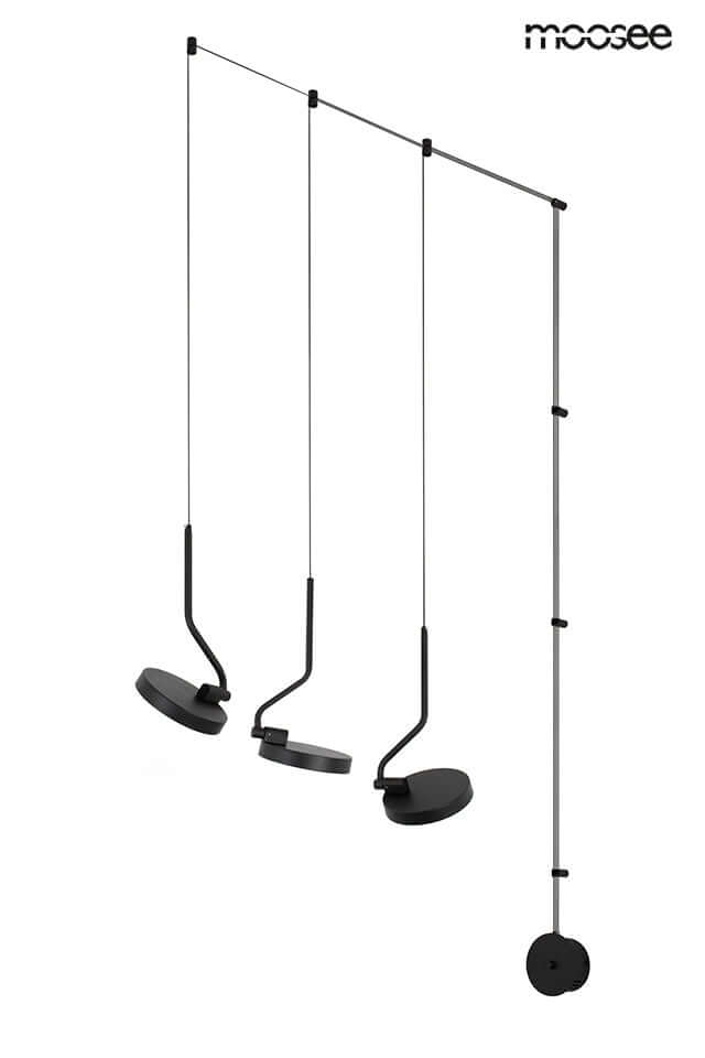 Flat 3 fali lámpa fekete