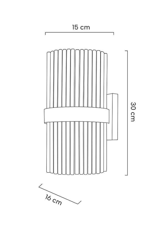 Garda fali lámpa arany