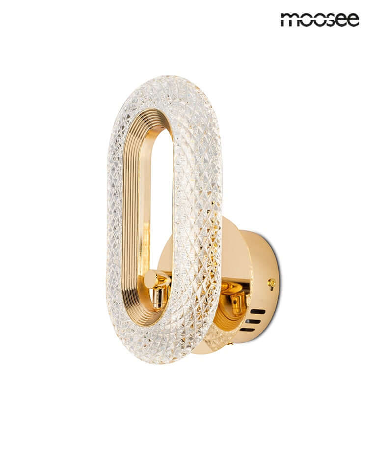 Lámpara de pared joya dorada