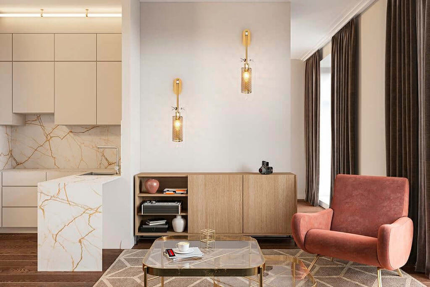 18. Lampion fali lámpa arany