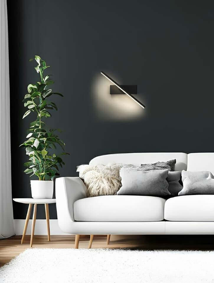 Lámpara de pared Rem negra