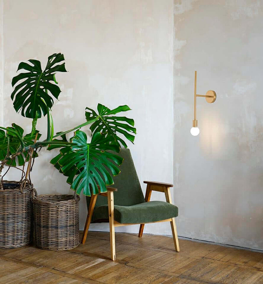 Lámpara de pared Riva dorada