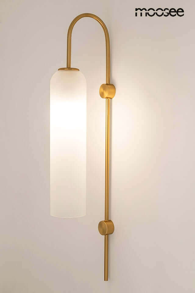 Lámpara de pared Slack dorada/blanca