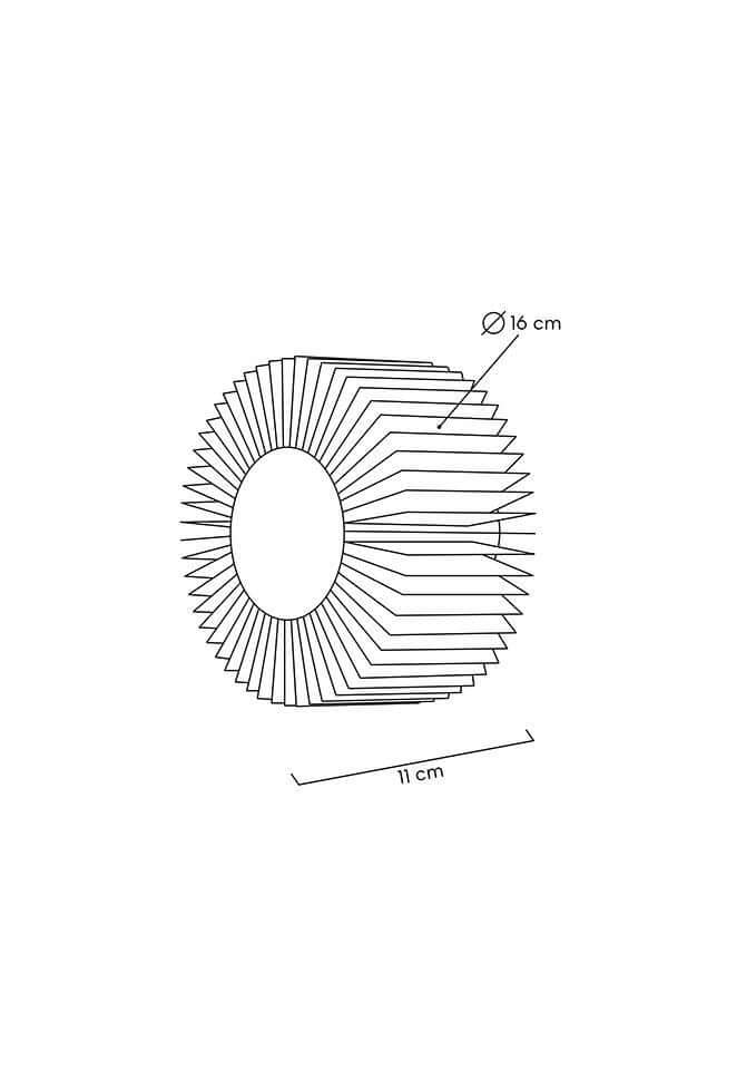 Lámpara de pared Sunny dorada