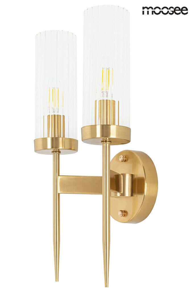 6. Lámpara de pared Torch Twin dorada