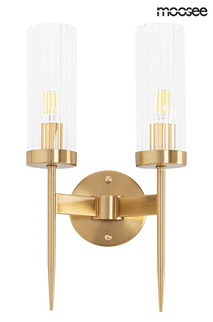 6. Lámpara de pared Torch Twin dorada