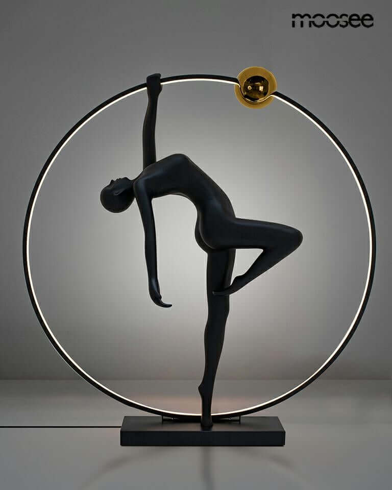 Lámpara de pie Human Acrobatic negra