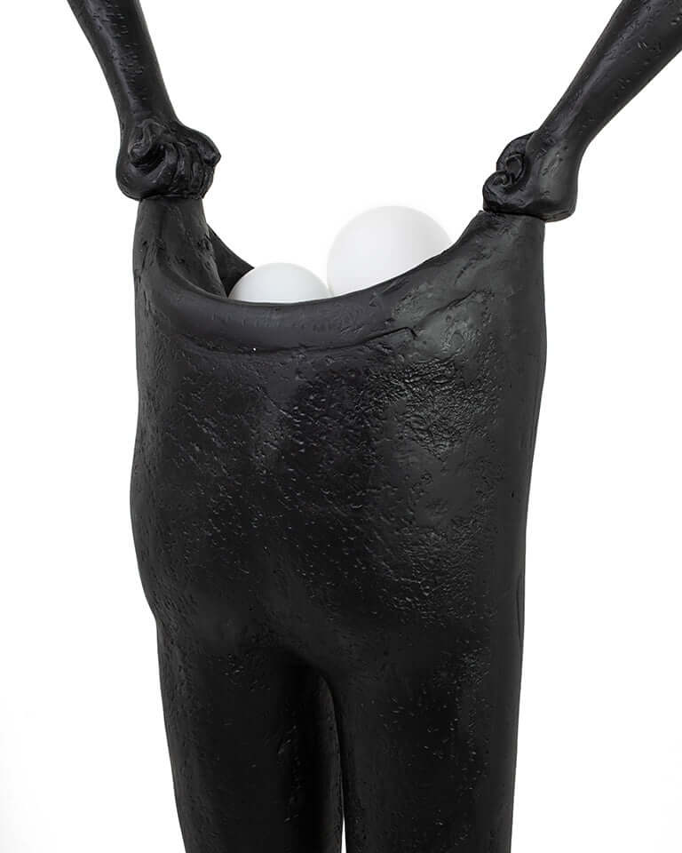 Lámpara de pie Human Houdini negra