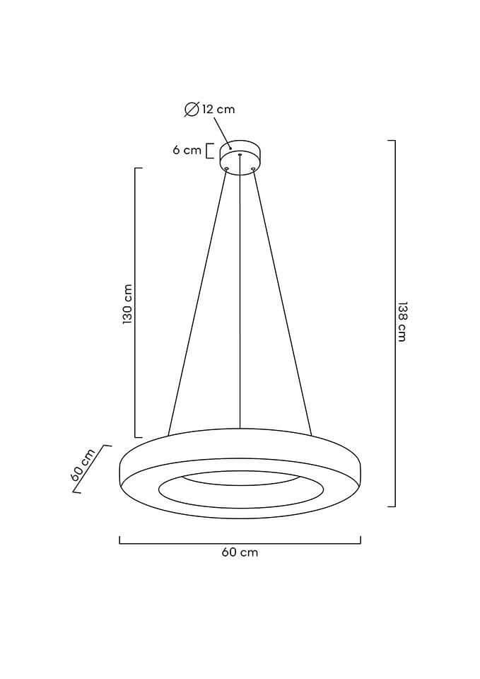 78. Lámpara colgante Allisia 60 oro
