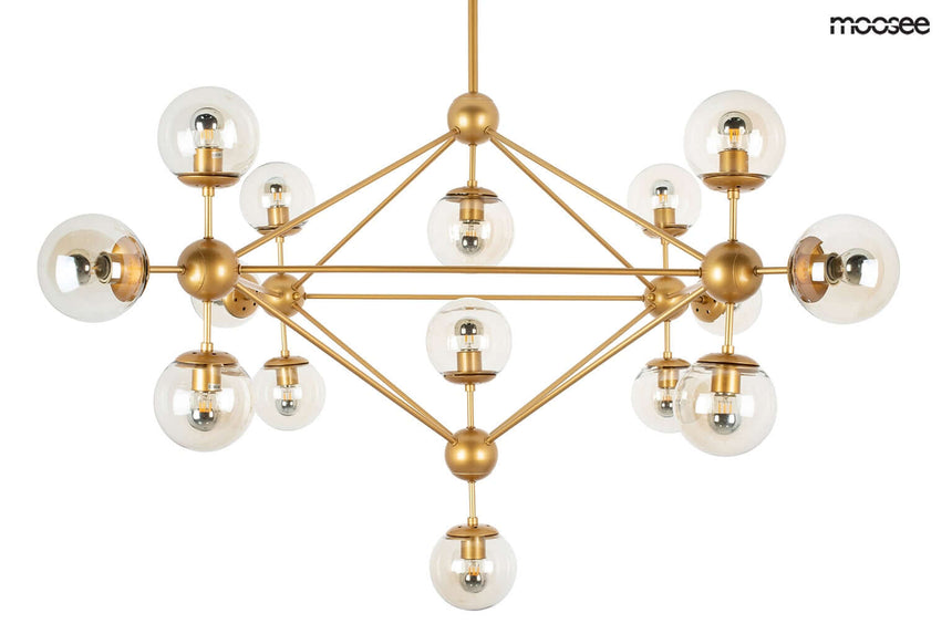 47. Astrifero 15 függőlámpa arany / borostyán