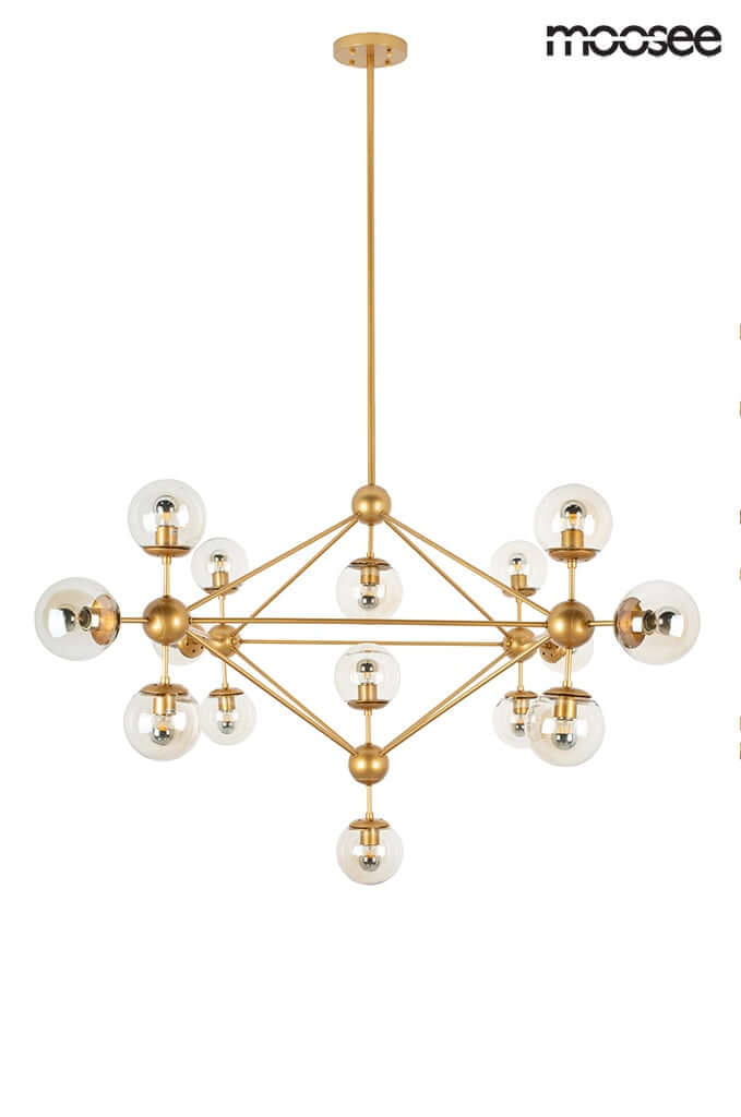 47. Astrifero 15 függőlámpa arany / borostyán