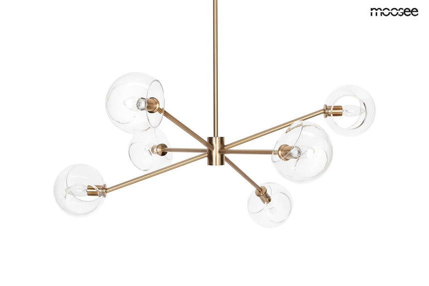 Lámpara colgante Aura 6 dorada