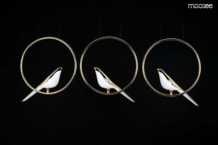 Lámpara colgante Bird Line dorada