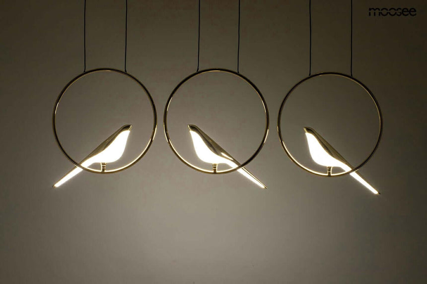 Lámpara colgante Bird Line dorada