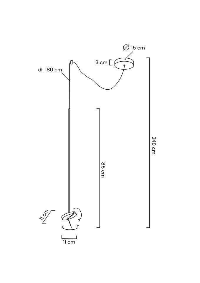 Lámpara colgante Bobbie negra
