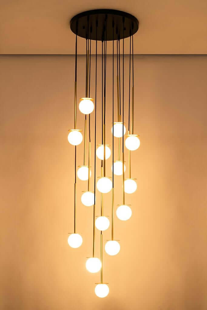 Lámpara colgante Cannon Disc 16 dorada