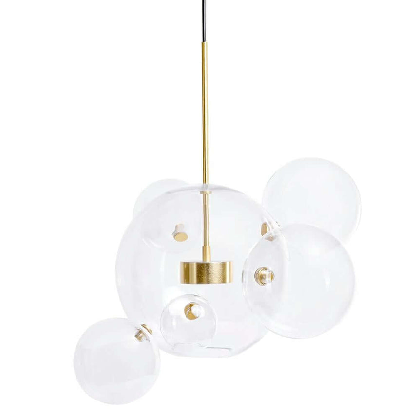 Capri 6 függőlámpa arany – 60 LED, alumínium, üveg