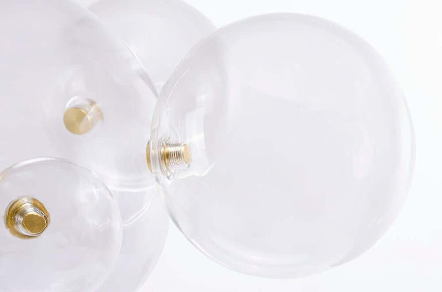 Capri 6 függőlámpa arany – 60 LED, alumínium, üveg