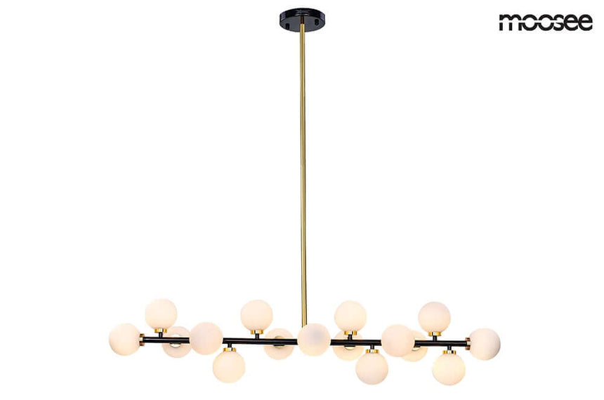 Lámpara colgante Cosmo Level M – negro, dorado