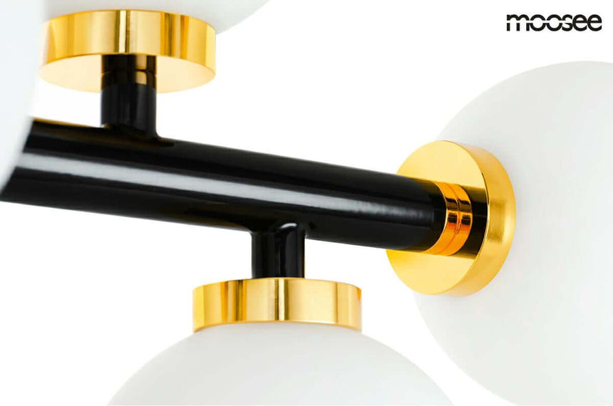 Lámpara colgante Cosmo Level M – negro, dorado