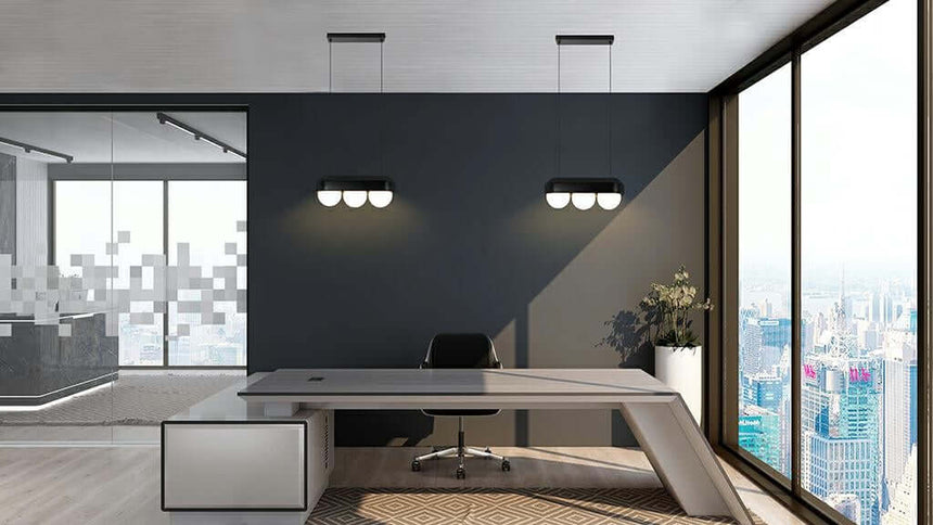 88. Lámpara colgante Drops 3 negra