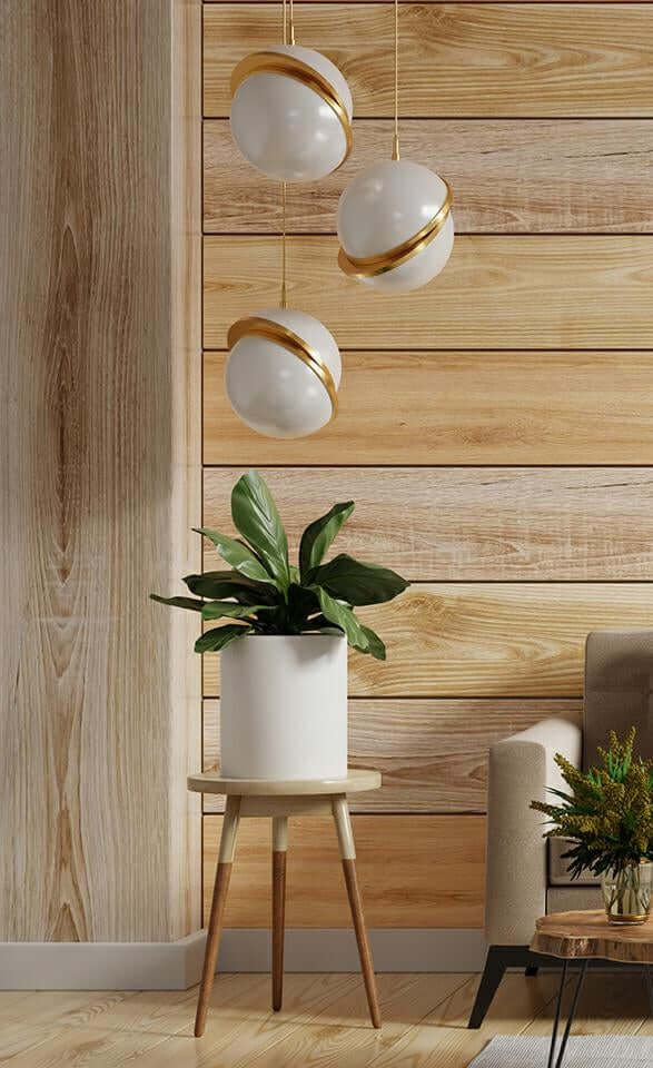 59. Lámpara colgante Globe 20 dorada