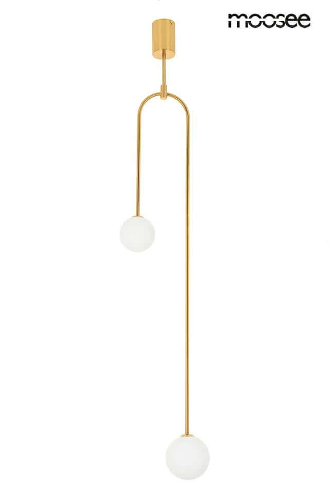 76. Lámpara colgante baja dorada