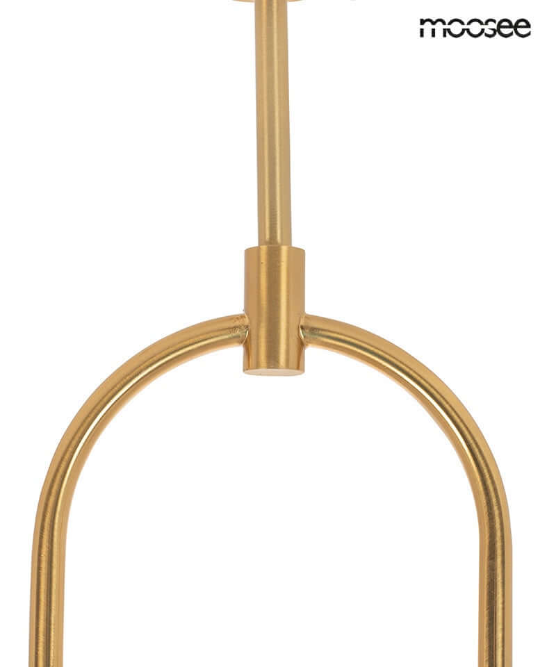 76. Lámpara colgante baja dorada