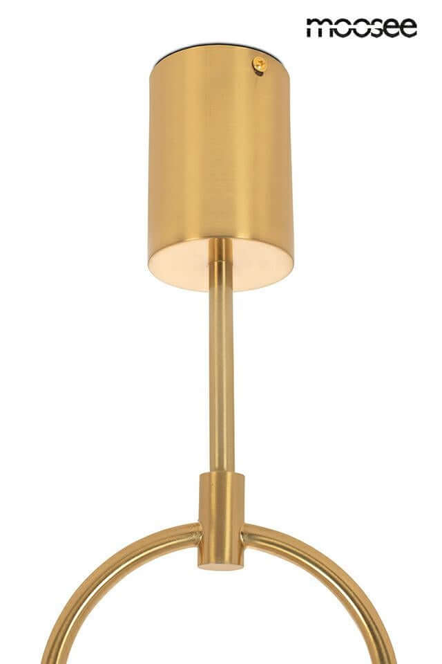 76. Lámpara colgante baja dorada