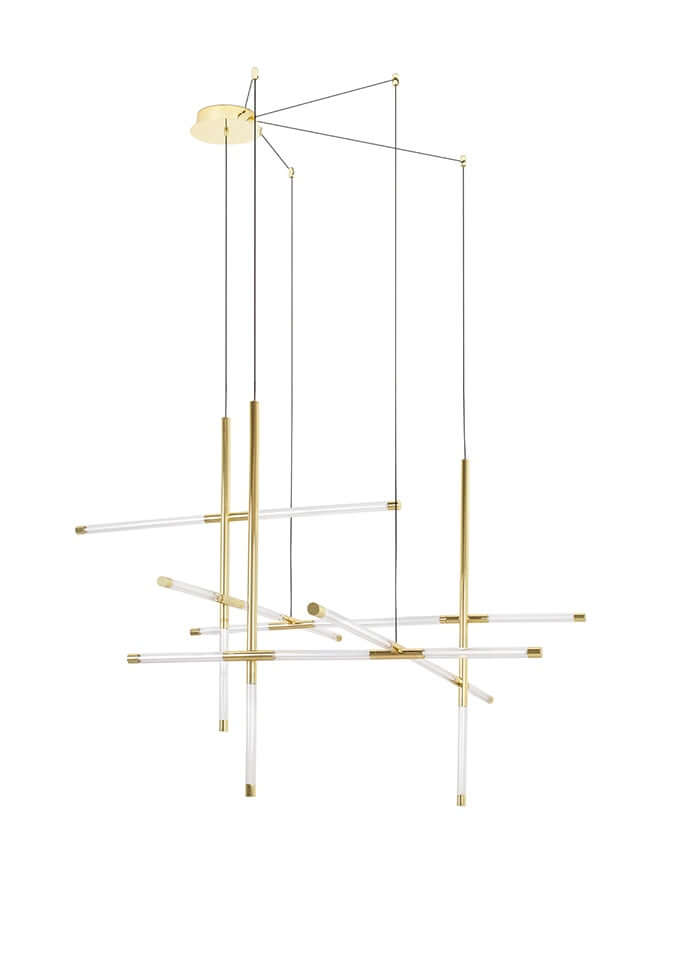 Lámpara colgante Mikado M dorada