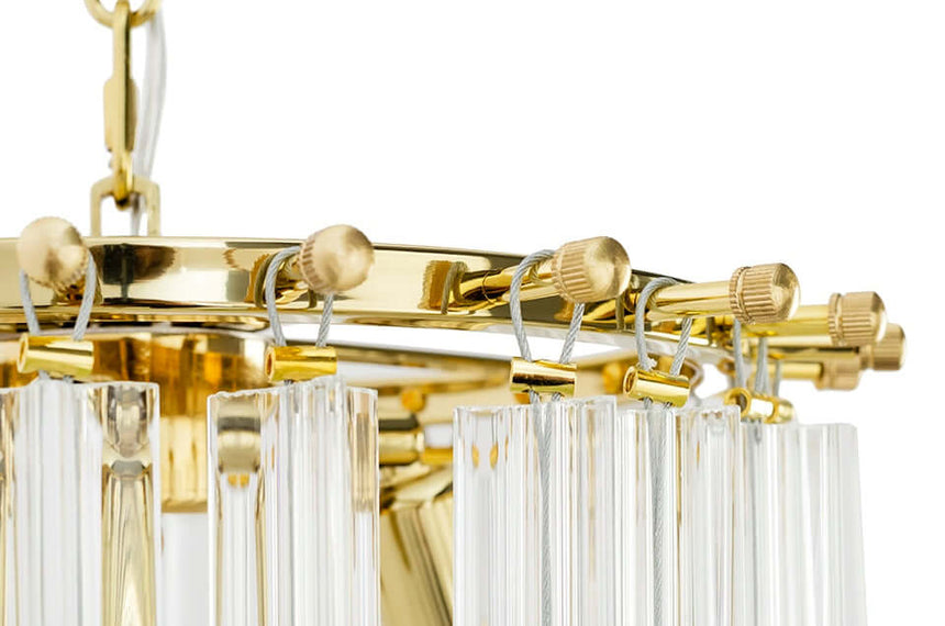 Lámpara colgante Murano L dorada