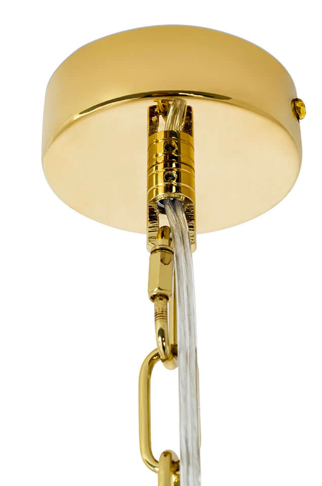 Lámpara colgante Murano L dorada