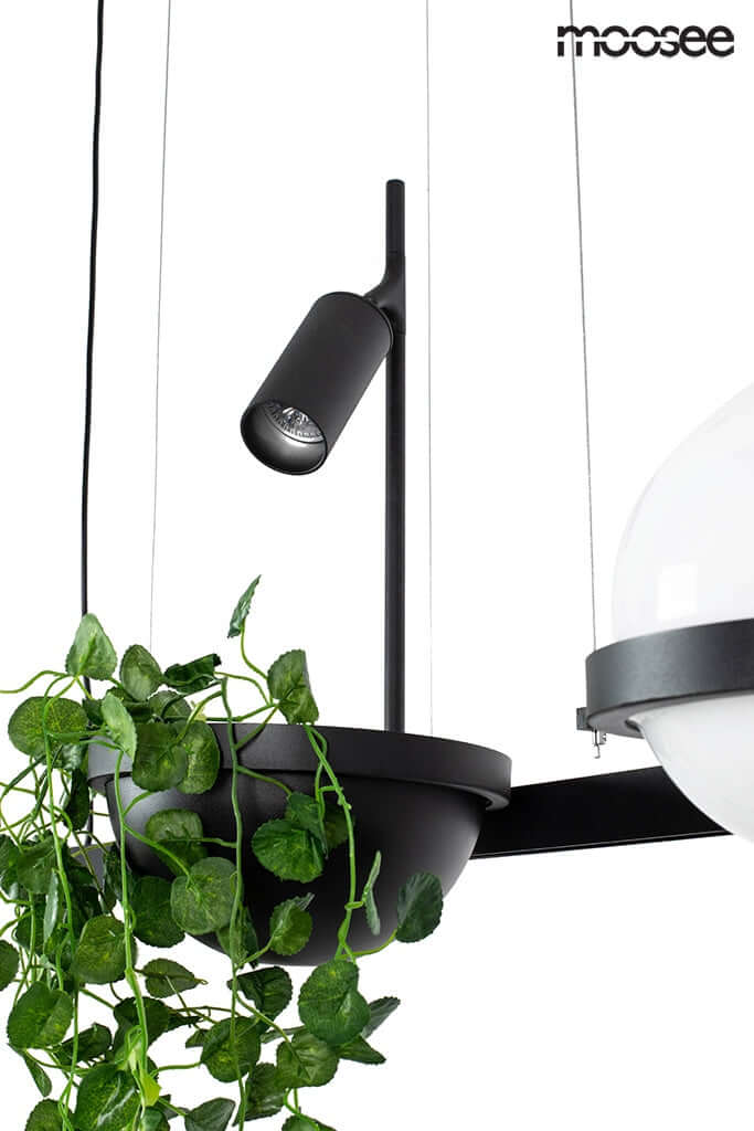 32. Plant függőlámpa fekete