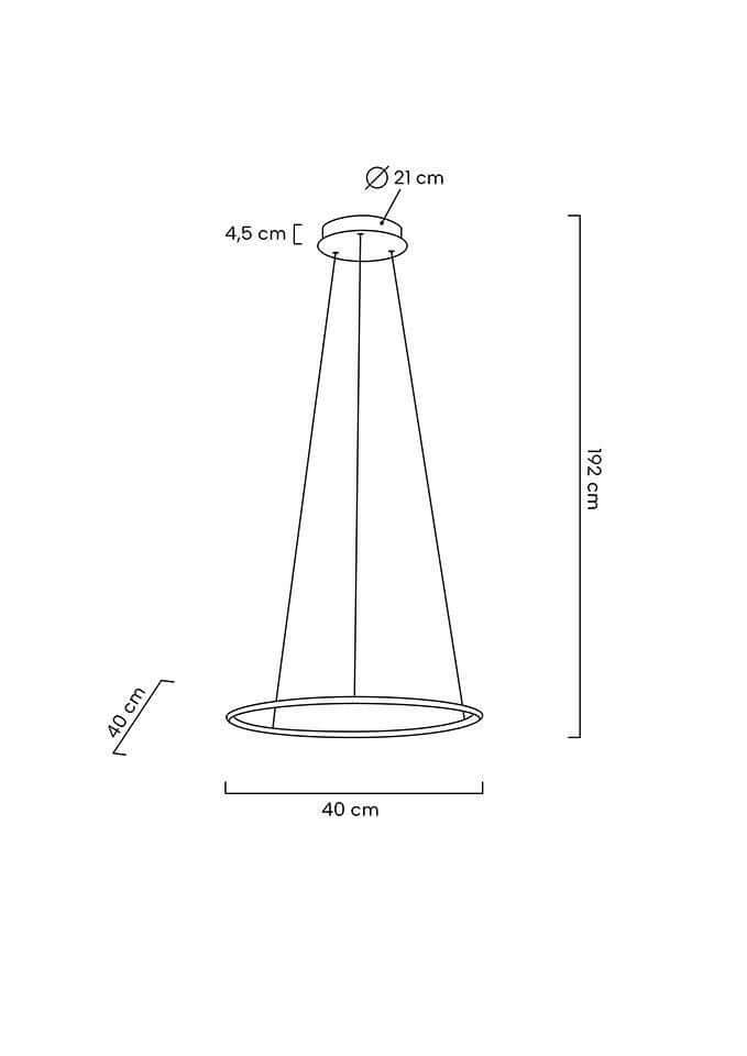 Lámpara colgante Ring Slim 40 dorada