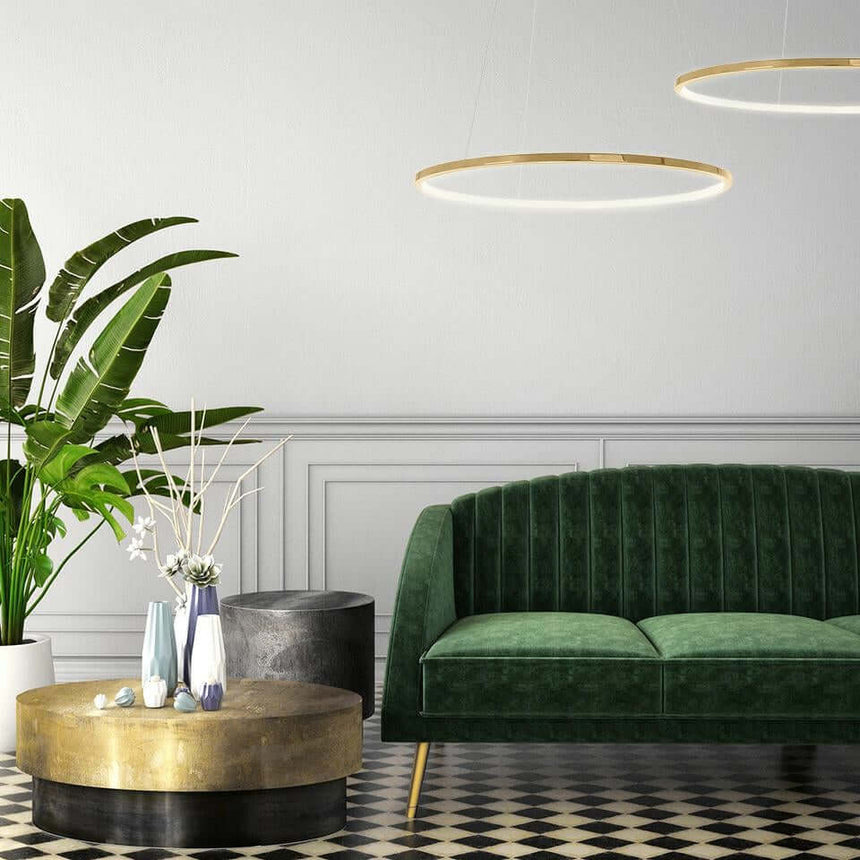 Lámpara colgante Ring Slim 80 dorada