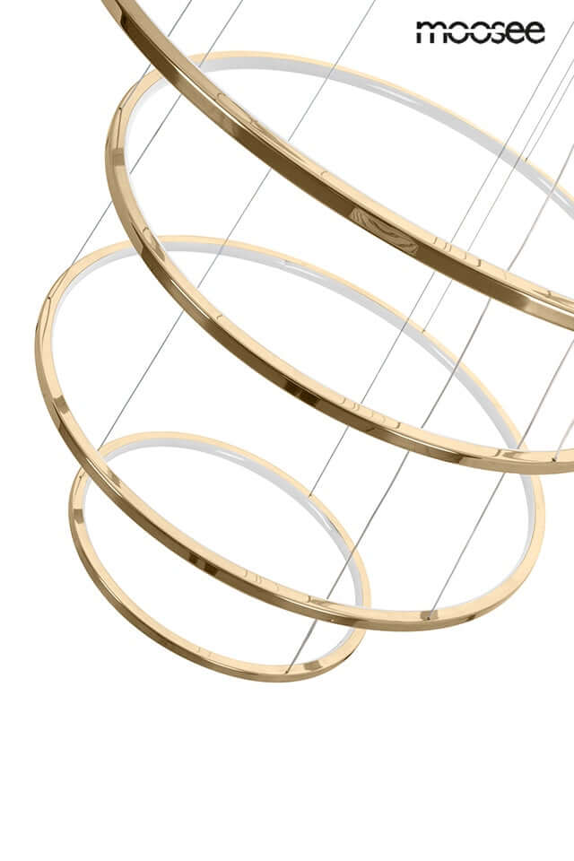 Lámpara colgante Ring Slim M dorada