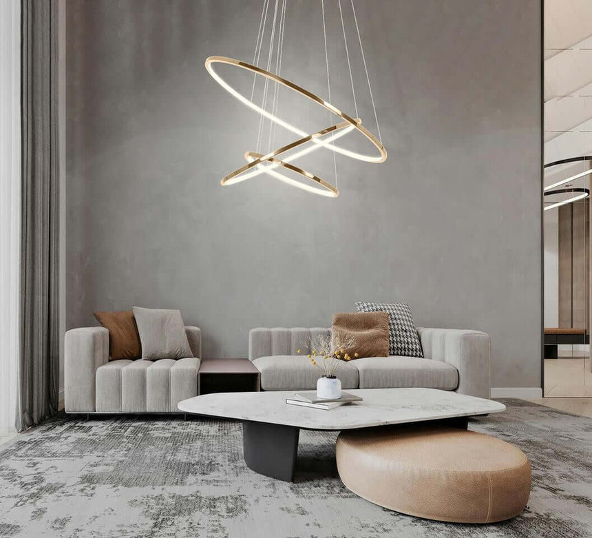 Lámpara colgante Ring Slim S dorada