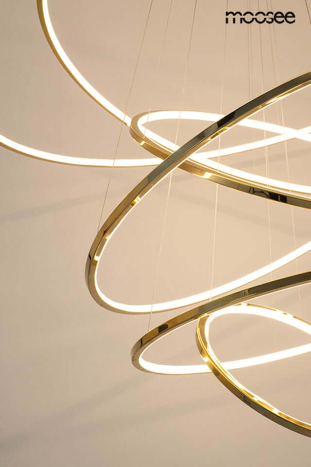 Lámpara colgante Ring Slim XL dorada