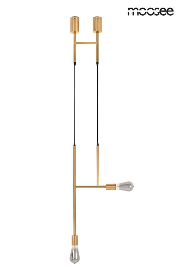 Lámpara colgante Riva 2 dorada